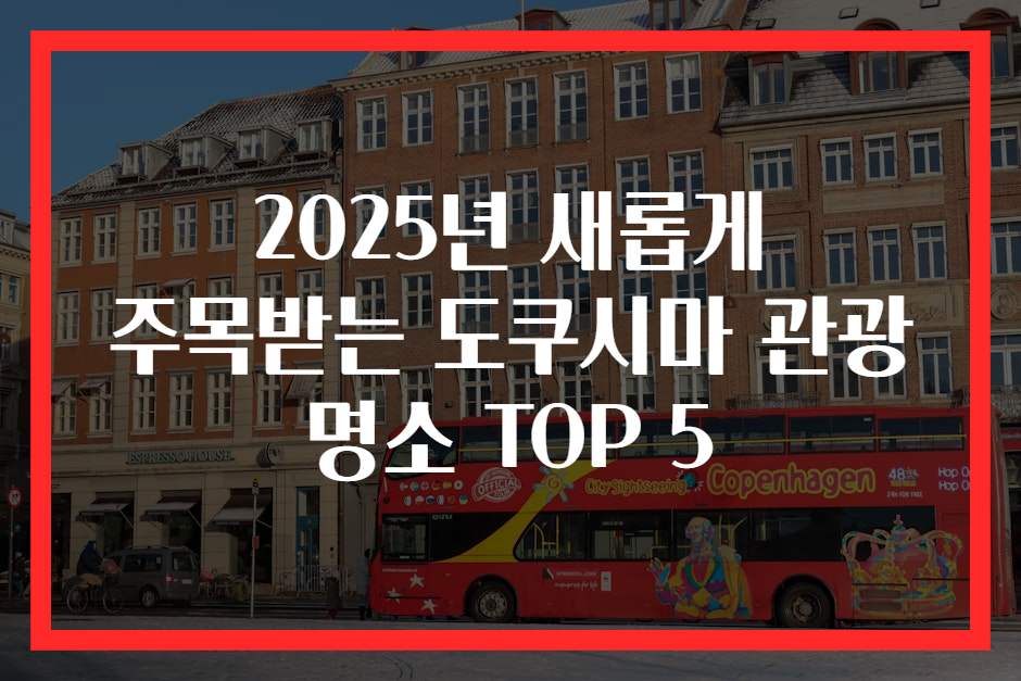2025년 새롭게 주목받는 도쿠시마 관광 명소 TOP 5