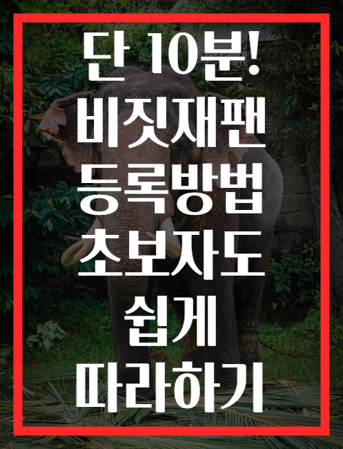 단 10분! 비짓재팬 등록방법 초보자도 쉽게 따라하기