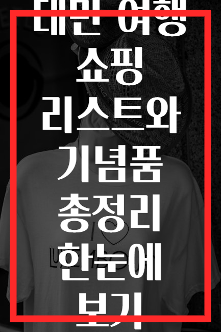 대만 여행 쇼핑 리스트와 기념품 총정리 한눈에 보기