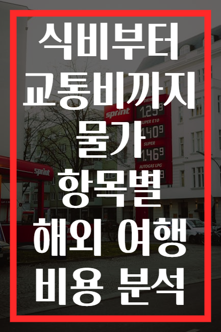 식비부터 교통비까지 물가 항목별 해외 여행 비용 분석