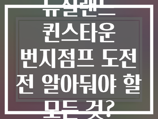 뉴질랜드 퀸스타운 번지점프 도전 전 알아둬야 할 모든 것?