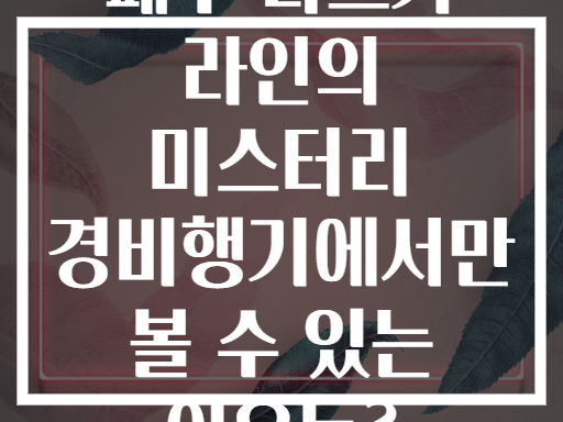 페루 나스카 라인의 미스터리 경비행기에서만 볼 수 있는 이유는?