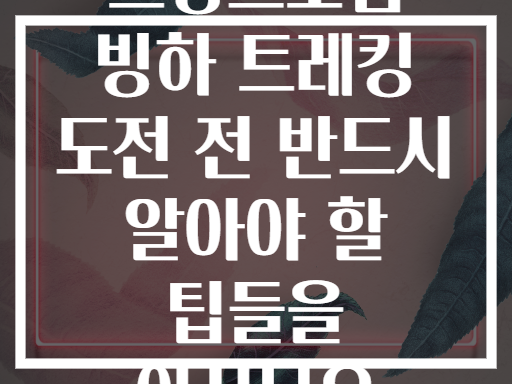 프랑츠조셉 빙하 트레킹 도전 전 반드시 알아야 할 팁들을 아시나요