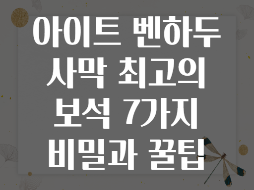 아이트 벤하두 사막의 보석! 후회없는 방문을 위한 꿀팁 7가지